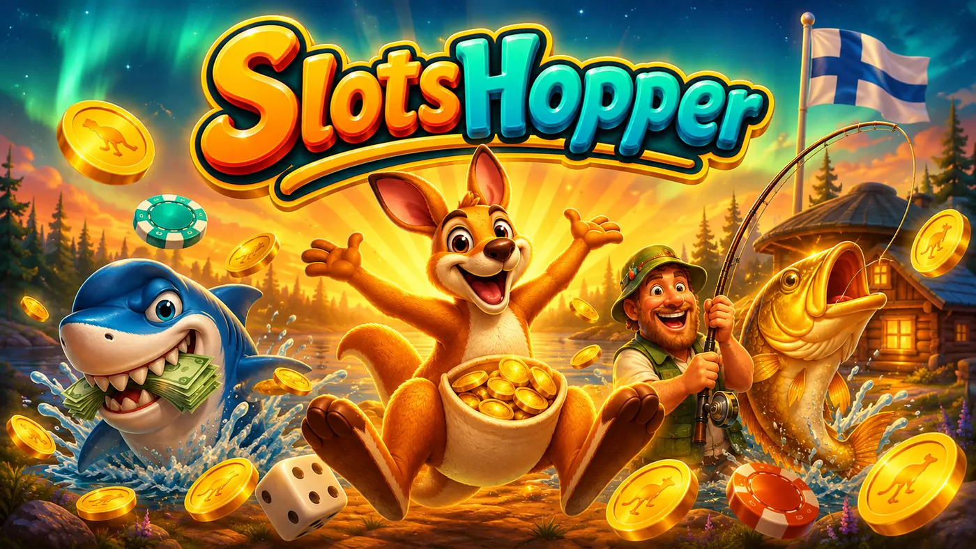 SlotsHopper kasino tervetuliaisbonus 500 € ja 200 ilmaiskierrosta